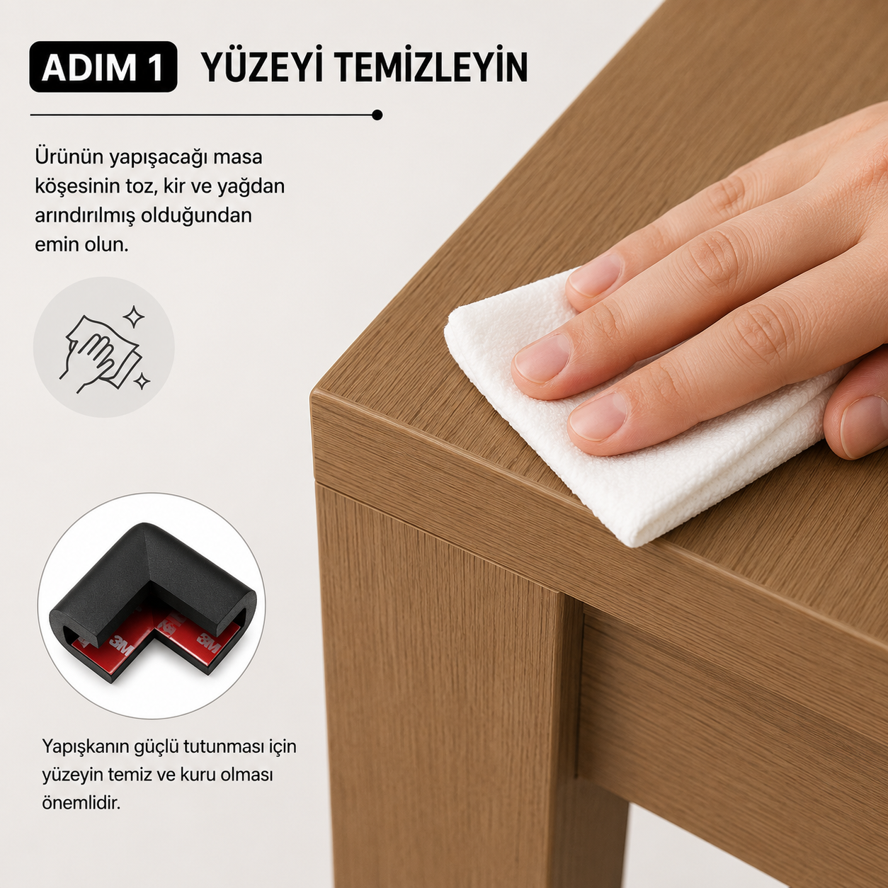 Siyah V Tipi Köşe Koruyucu