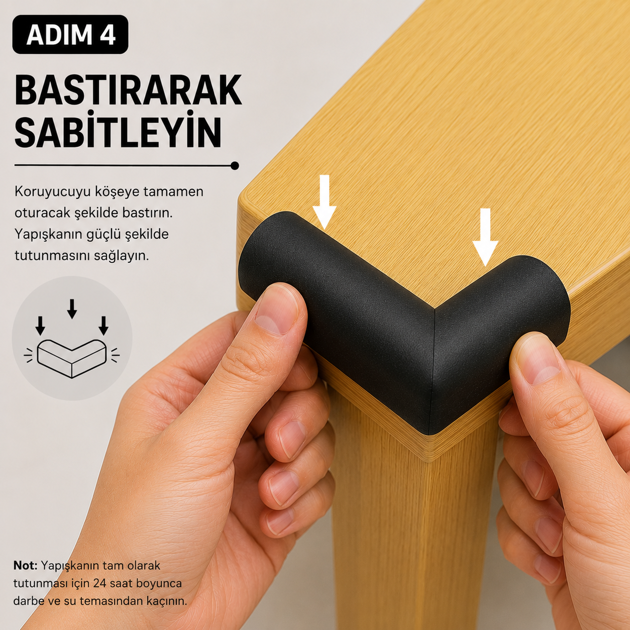 Siyah V Tipi Köşe Koruyucu