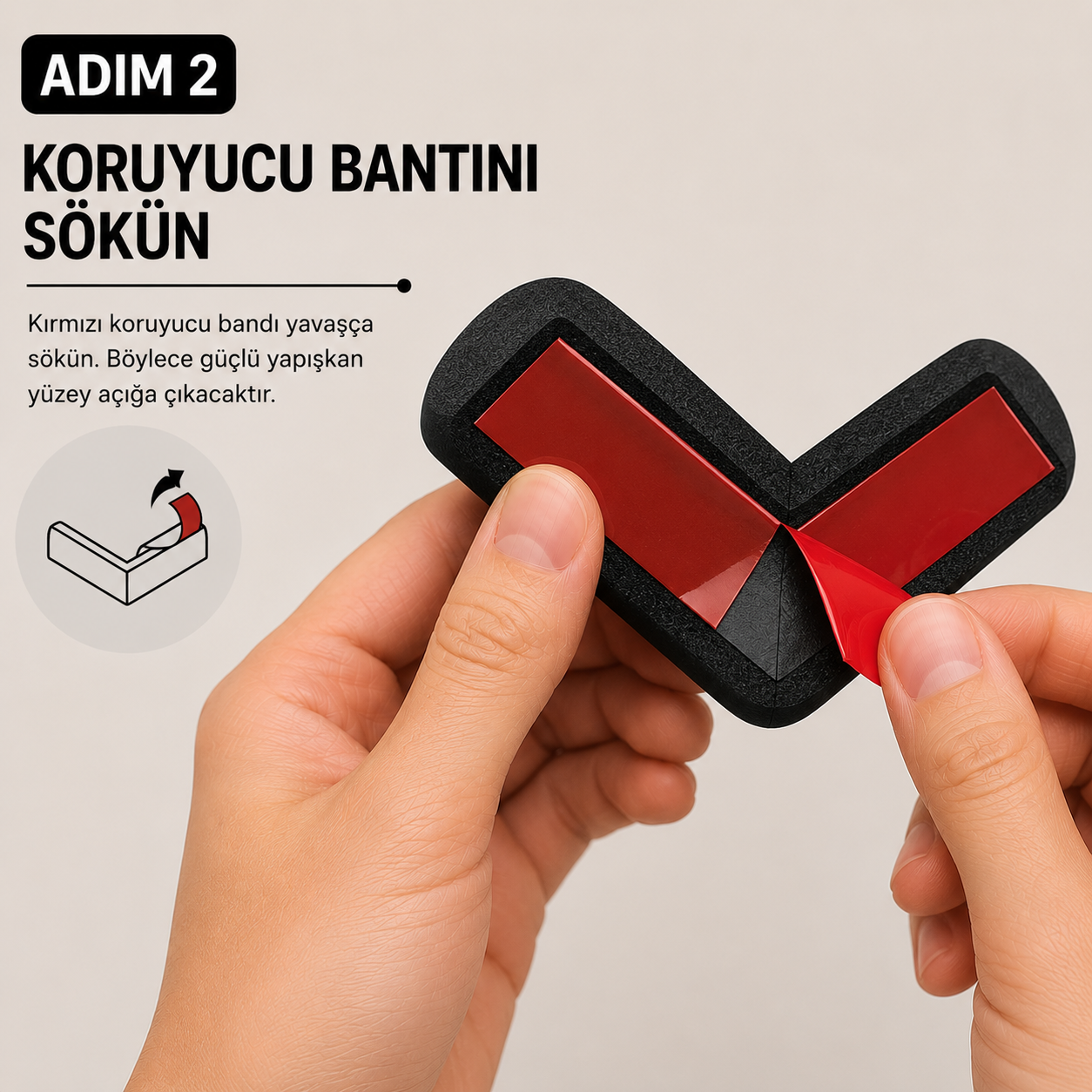 Siyah V Tipi Köşe Koruyucu