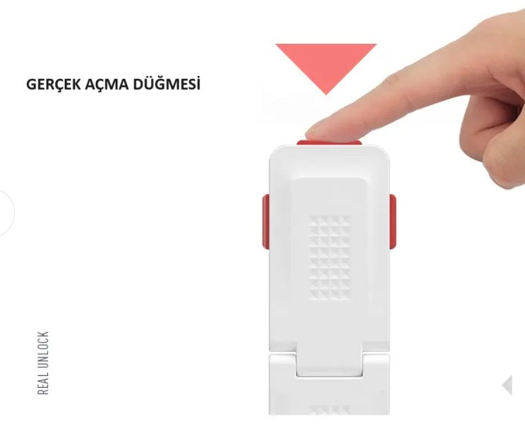 Beyaz Playsafe Diamond Extra Dayanaklı Sağ Açılı Dolap Kilidi