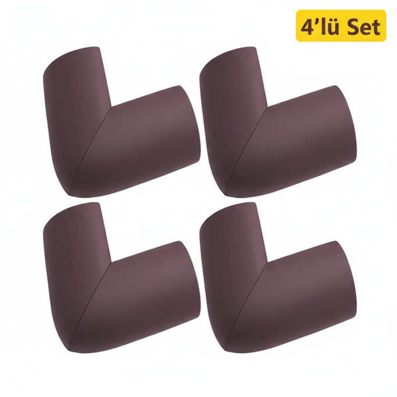 Kahverengi Jumbo V Tipi Köşe Koruyucu - 4'lü Set