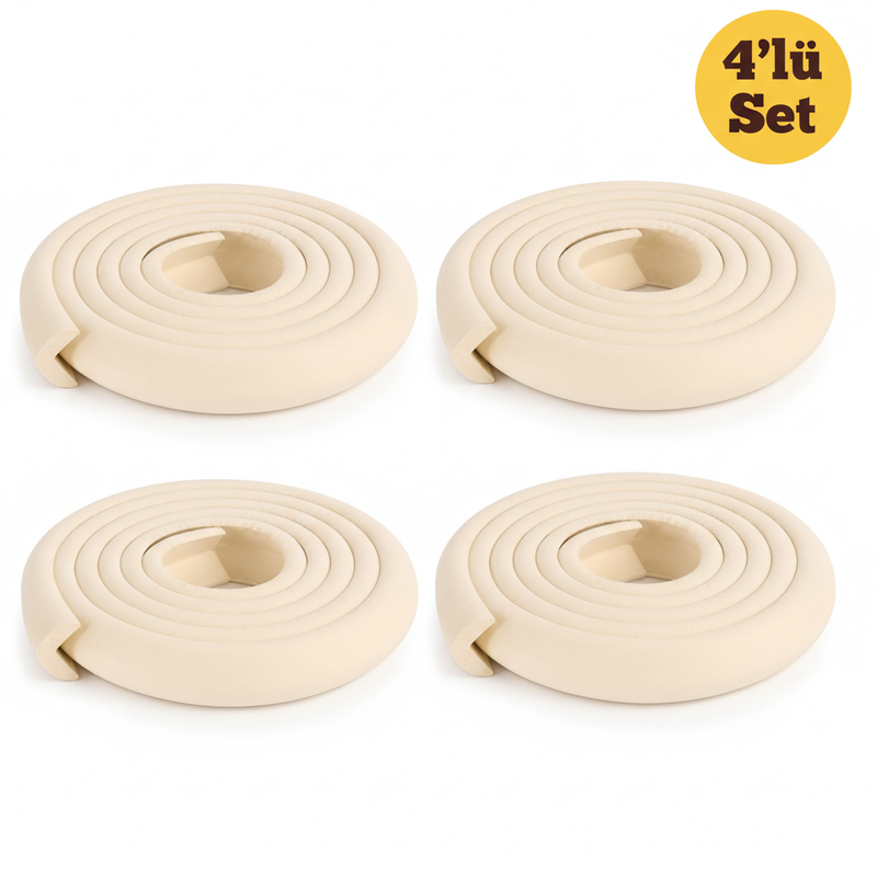Krem Jumbo Kenar Koruyucu - 4'lü Set